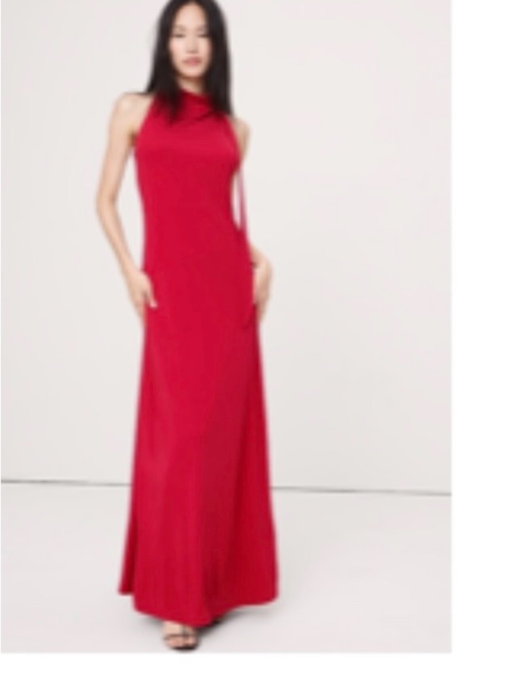 Banana Republic Red Halter Maxi Dress